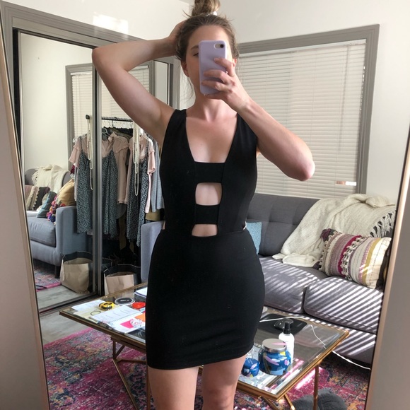 bebe Dresses & Skirts - Bebe Cut-Out LBD Little Black Dress
